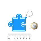 Brelok breloczek gadżet odblaskowy odblask zawieszka symbol niebieski puzel