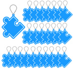 Brelok breloczek gadżet odblaskowy odblask zawieszka puzzel 25szt