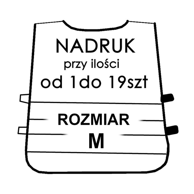 Usługa nadruku 1szt przy zakupie 1-19szt kamizelek