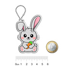 Brelok breloczek gadżet odblaskowy odblask zawieszka królik zając króliczek