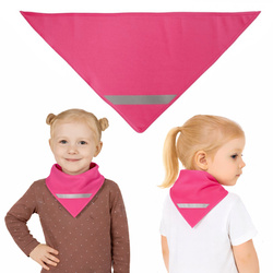 Chusta odblaskowa bandana z pasem odblaskowym dla dzieci 45x45x66cm różowa