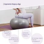 Piłka gimnastyczna 65cm fitness dla kobiet w ciąży anti-burst +pompka REER