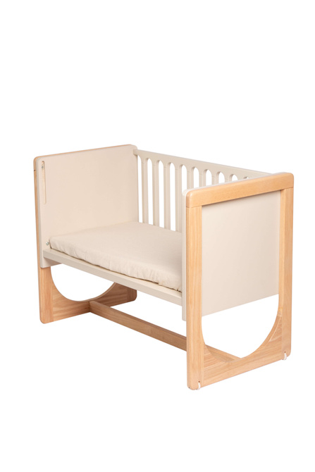 Łóżeczko drewniane dostawne 4w1 dostawka sofa biurko HATO GEUTHER