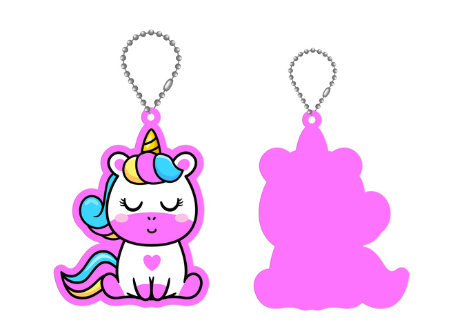 Brelok breloczek gadżet odblaskowy odblask zawieszka jednorożec unicorn