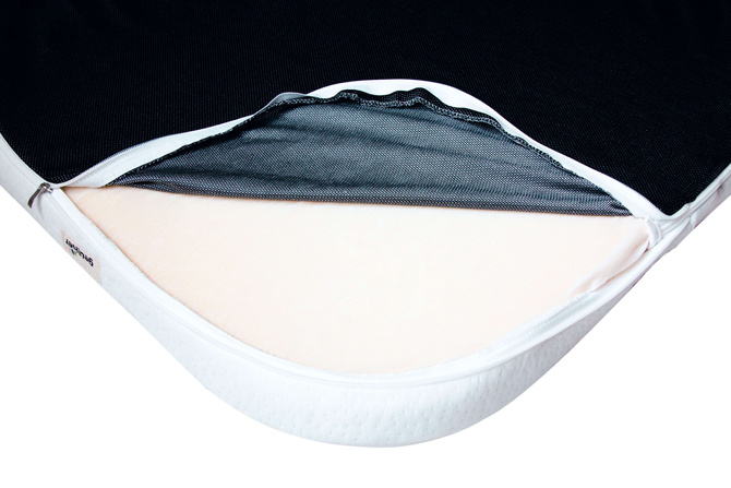 Łóżeczko drewniane dostawne 4w1 dostawka sofa biurko HATO + materac GEUTHER