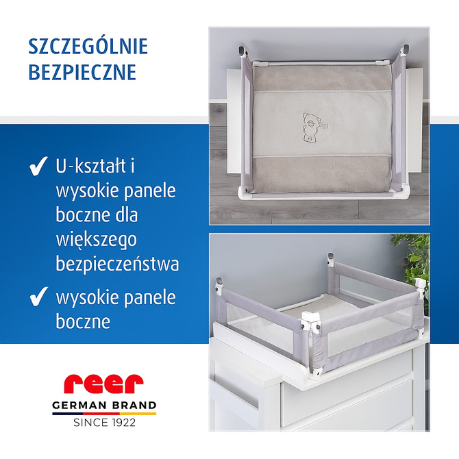 Barierka zabezpieczająca przed upadkiem z przewijaka 80x75cm REER