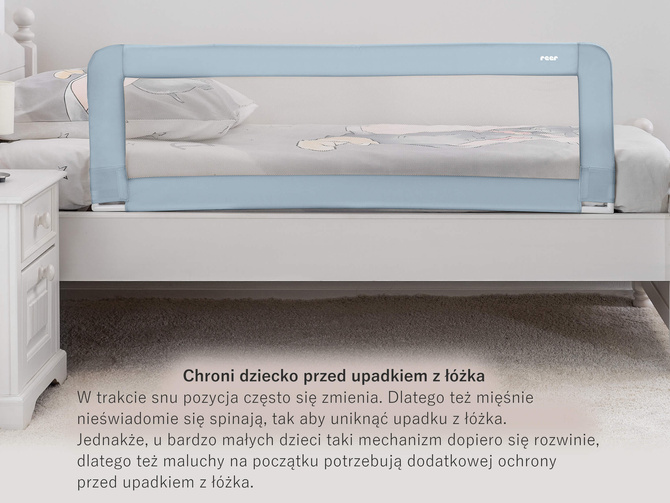 Barierka XL ochronna do łóżka dzieci 150x50cm REER