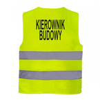 Kamizelka odblaskowa VEST2 BHP z nadrukiem logo 