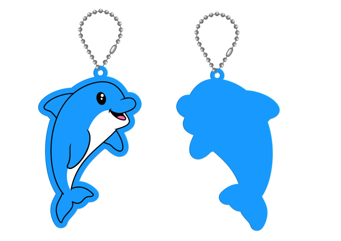 Brelok breloczek gadżet odblaskowy odblask zawieszka delfin