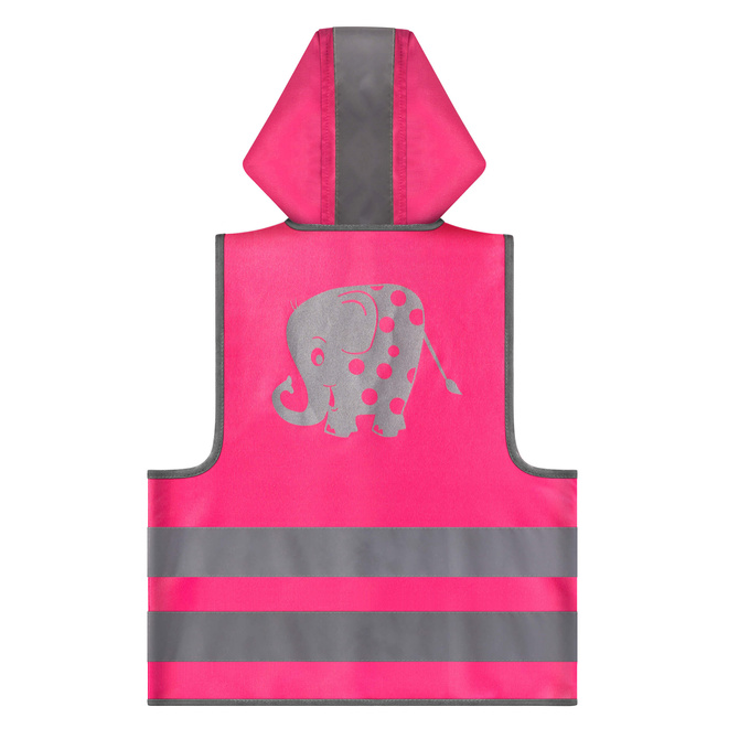 Kamizelka odblaskowa ostrzegawcza różowa dla dzieci 80-130cm 3-6lat