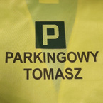 Kamizelka odblaskowa dorosłych nadruk logo napis