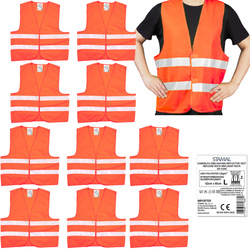 Kamizelka odblaskowa ostrzegawcza dorosłych L BHP atestem CE EN20471 10szt