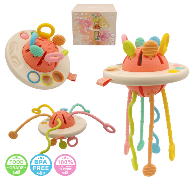 Zabawka sensoryczna linki ośmiornica gryzak SATURN montessori SafeTeddy