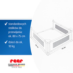 Barierka zabezpieczająca przed upadkiem z przewijaka 80x75cm REER