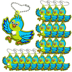 Brelok breloczek gadżet odblaskowy odblask zawieszka papuga 25szt