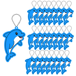 Brelok breloczek gadżet odblaskowy odblask zawieszka delfin 25szt