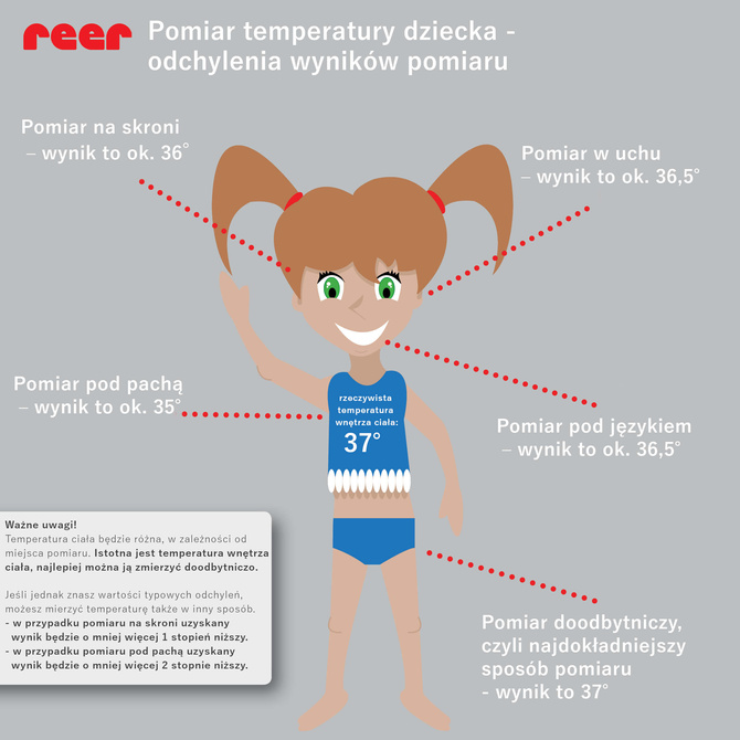 Termometr elektroniczny medyczny LCD-XL timer REER