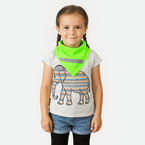 Chusta odblaskowa bandana pasem odblaskowym dzieci 45x45x66cm zielona 10szt