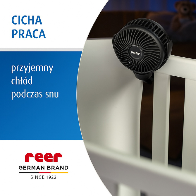 Wentylator przenośny do wózka łóżeczka samochodu bezprzewodowy CoolAir REER