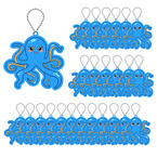 Brelok breloczek gadżet odblaskowy odblask zawieszka ośmiornica 25szt