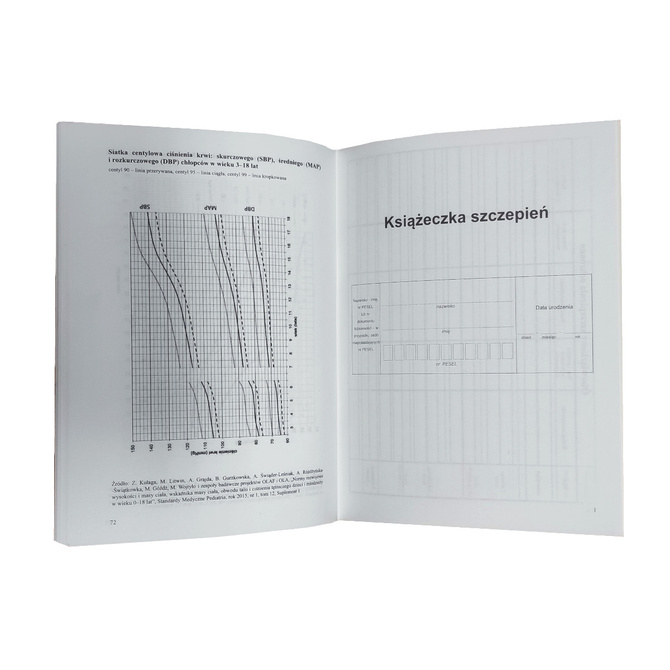 Książeczka Zdrowia Dziecka, Książeczka Szczepień A5 50 sztuk 