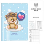 Książeczka Zdrowia Dziecka Książeczka Szczepień A5+okładka miś