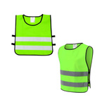 Kamizelka odblaskowa ostrzegawcza zielona dla dzieci młodzieży 50x55cm