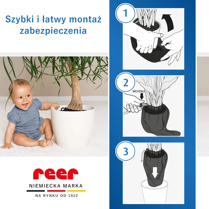 Zabezpieczenie doniczki o średnicy do 30cm 3szt oddychający materiał REER