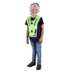 Szelki odblaskowe ostrzegawcze dla dzieci i młodzieży zielone