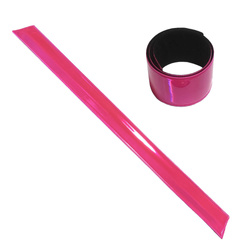 Opaska odblaskowa samozaciskowa 3x34cm różowa