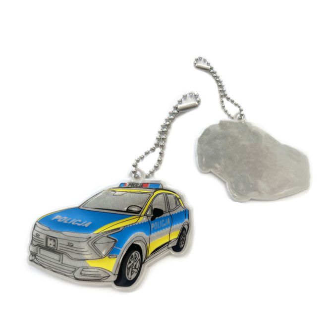 25szt Breloczek brelok zawieszka gadżet odblaskowy odblask policja