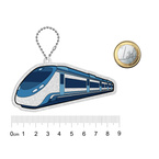 Brelok breloczek gadżet odblaskowy odblask zawieszka pociąg pendolino