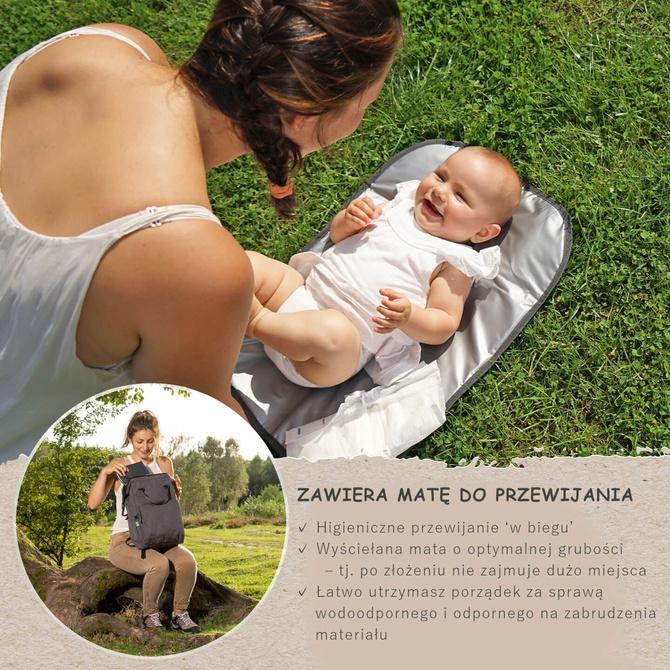 Plecak torba do wózka z matą do przewijania REER