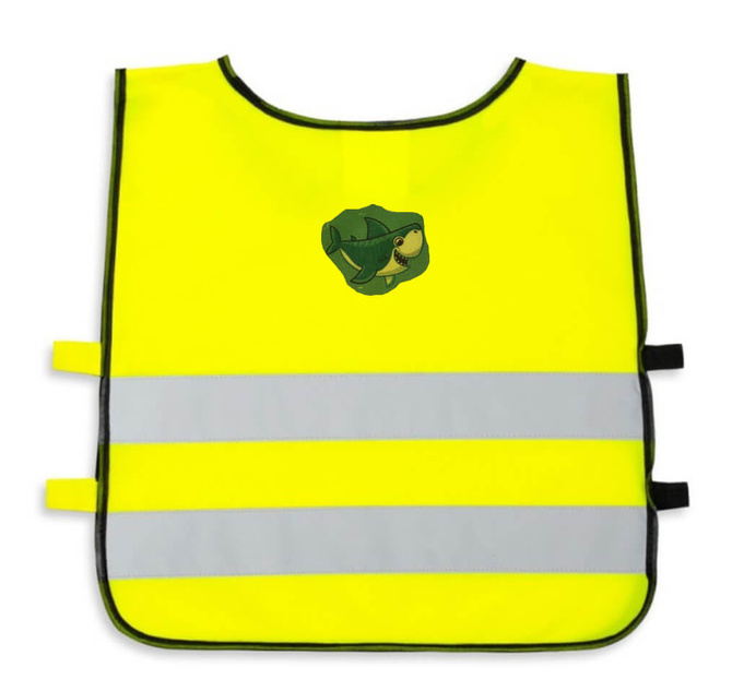 Kamizelka odblaskowa z własnym nadrukiem dla dzieci młodzieży logo napis