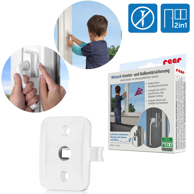 Zabezpieczenie klamki okna drzwi balkonowych REER