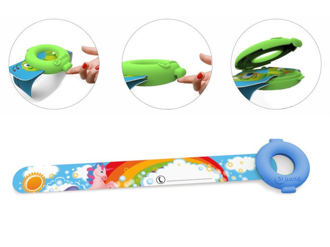 Opaska identyfikacyjna bezpieczeństwa dziecka wielorazowa tęcza SIBAND