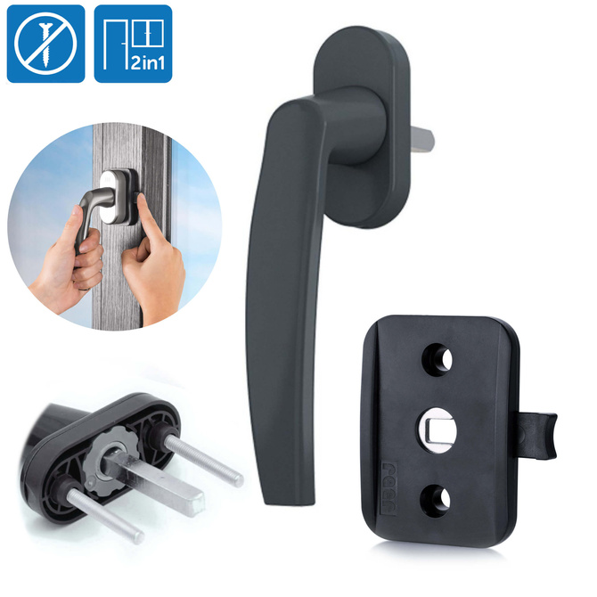 Zabezpieczenie okna drzwi balkonowych REER +klamka