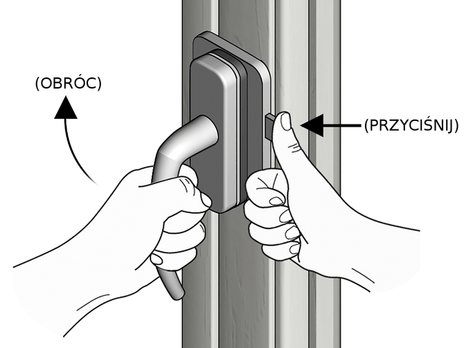 Zabezpieczenie klamki okna drzwi balkonowych 3szt REER