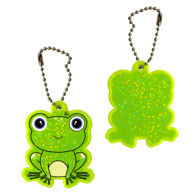 Brelok breloczek gadżet odblaskowy odblask zawieszka żaba żabka