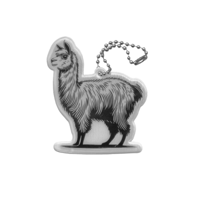 Breloczek brelok gadżet odblaskowy odblask zawieszka alpaka