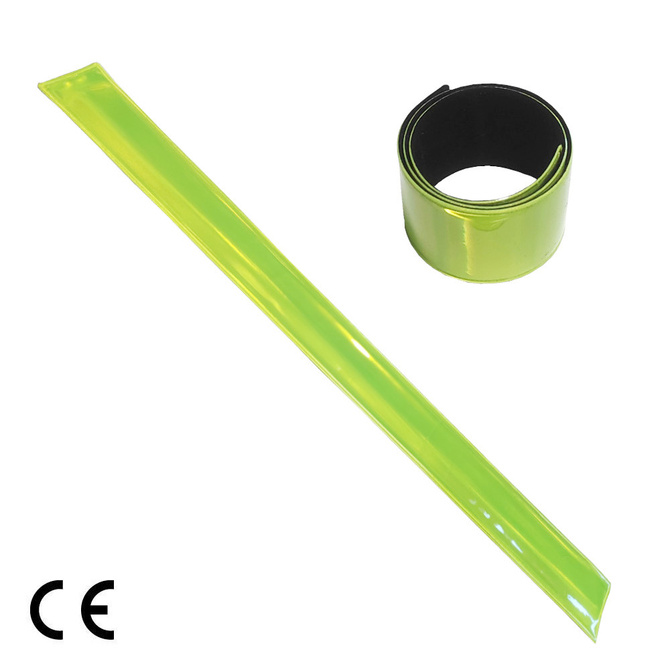 Opaska odblaskowa samozaciskowa na rękę żółta 3x30cm