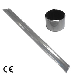 Opaska odblaskowa samozaciskowa 3x34cm srebrnna