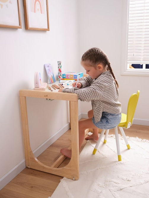 Łóżeczko drewniane dostawne 4w1 dostawka sofa biurko HATO GEUTHER