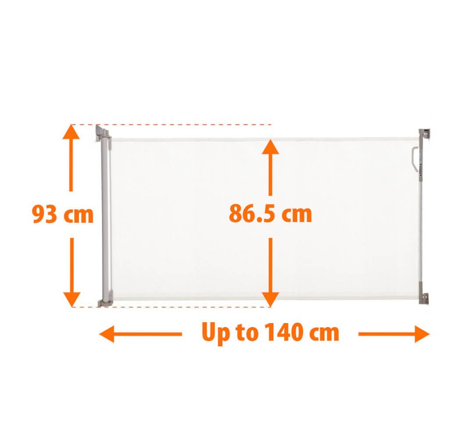 Bramka ochronna zwijana Roll Up 55-140cm DREAMBABY