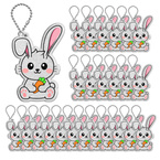 Brelok breloczek gadżet odblaskowy odblask zawieszka królik 25szt