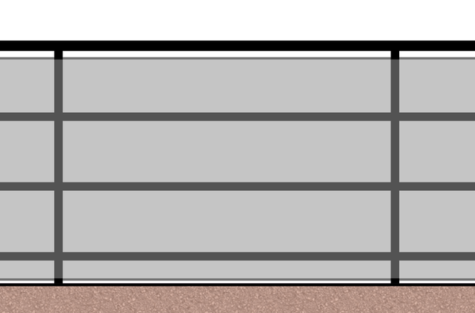 Zabezpieczenie do balustrady, folia PVC, 250x90cm