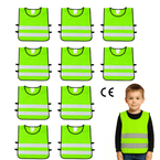 Kamizelka odblaskowa ostrzegawcza zielona dzieci przedszkolak 42x45cm 10szt