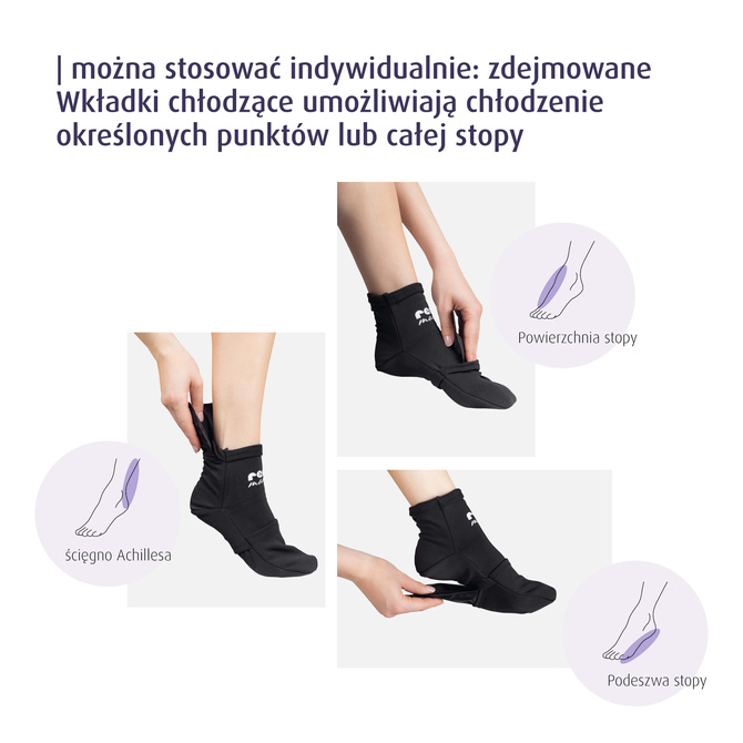 Skarpetki chłodzące rozgrzewające z żelowymi wkładami 36-40 REER