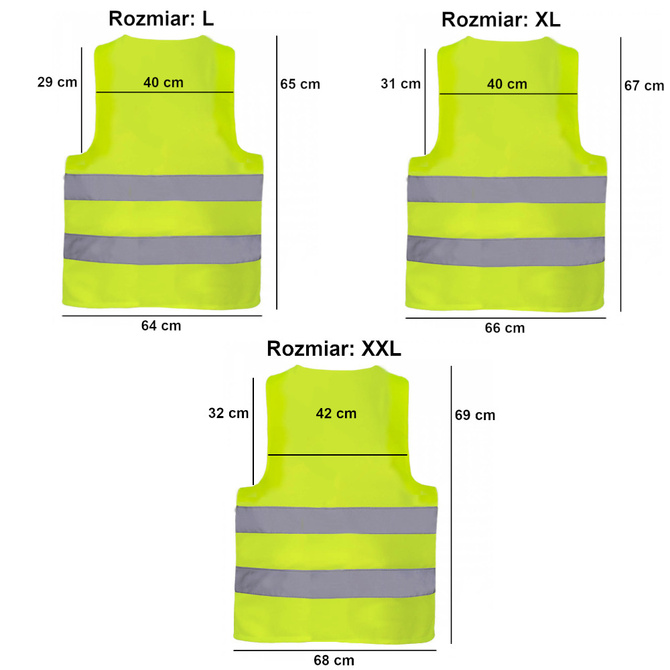 Kamizelka odblaskowa VEST2 BHP z nadrukiem logo zestaw 100szt