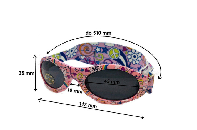 Słuchawki ochronne do 3lat + okulary UV400 0-2lat Peace